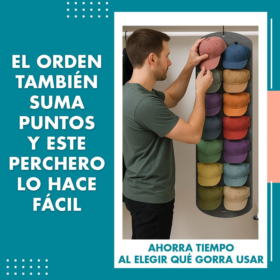 Organizador De Gorras Perchero 14 Puesto