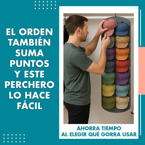 Organizador De Gorras Perchero 14 Puesto